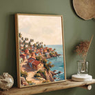 "Konkan Village" Seascape Architecture Giclée Print | Fine Art Wall Art 2 : 3 Vertical Premium Wall Art Canvas by MeriDeewar