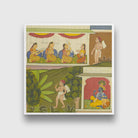 Krishna And Akrura As Messenger Painting 1 : 1 Square Premium Wall Art Canvas by MeriDeewar