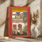 Krishna and Radha, Page from a Dispersed Rasikapriya 2 : 3 Vertical Premium Wall Art Canvas by MeriDeewar