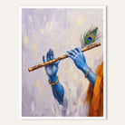 Krishna Bansuri | Hindu Wall Art 3 : 4 Vertical Premium Wall Art Canvas by MeriDeewar