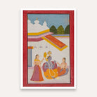 Krishna Painting for Living Room | Rajasthani Miniature Wall Art | Giclée Fine Art Print 2 : 3 Vertical Premium Wall Art Canvas by MeriDeewar