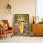 Krishna Painting for Living Room | Shree Shyamsundar by Raja Ravi Varma | Spiritual Wall Art 3 : 4 Vertical Premium Wall Art Canvas by MeriDeewar