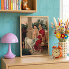 Krishna Yashoda Painting for Living Room | Raja Ravi Varma Wall Art | MeriDeewar 3 : 4 Vertical Premium Wall Art Canvas by MeriDeewar