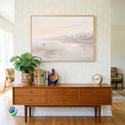 Lake in Haze | Udaipur Misty Lake Panoramic Art 3 : 2 Horizontal Premium Wall Art Canvas by MeriDeewar