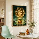 Lakshmi Kalash Yantra | Yantra Wall Art 3 : 4 Vertical Premium Wall Art Canvas by MeriDeewar