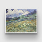 Landscape from Saint-Remy by Vincent van Gogh 3 : 4 Horizontal New Premium Wall Art Canvas by MeriDeewar