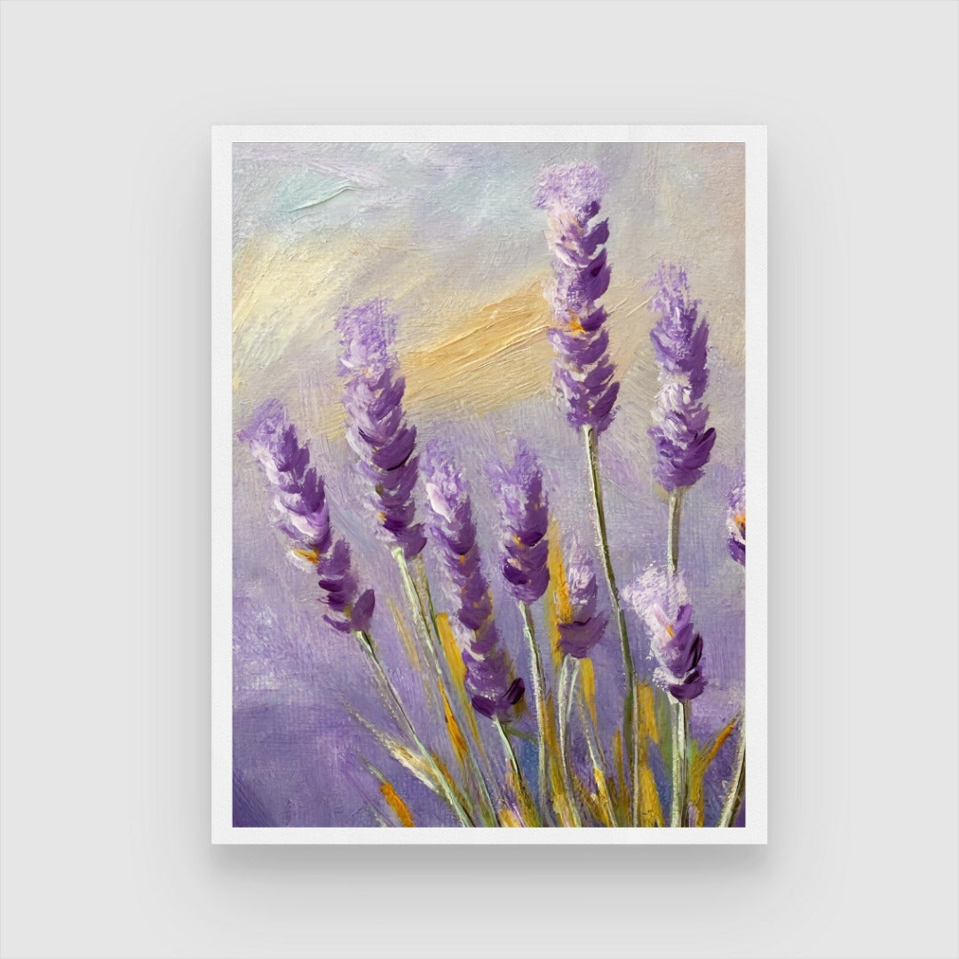 Lavender Abstract Flower - Modern Art for Home Decor 3 : 4 Vertical New Premium Wall Art Canvas by MeriDeewar