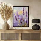 Lavender Abstract Flower - Modern Art for Home Decor 3 : 4 Vertical New Premium Wall Art Canvas by MeriDeewar