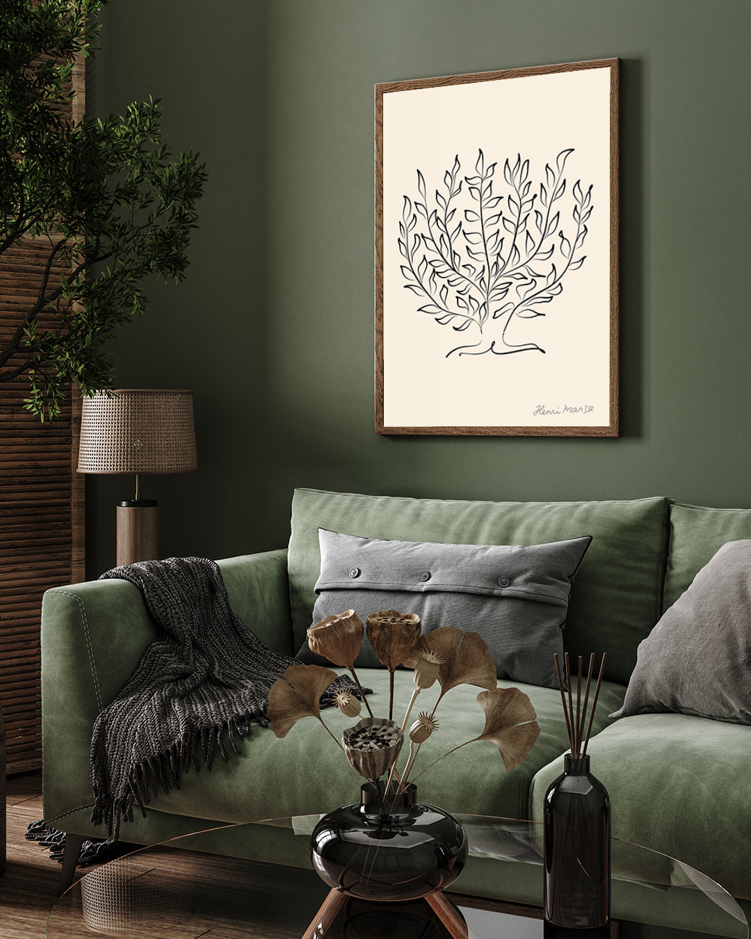 Le Platane Postert by Henri Matisse 3 : 4 Vertical New Premium Wall Art Canvas by MeriDeewar