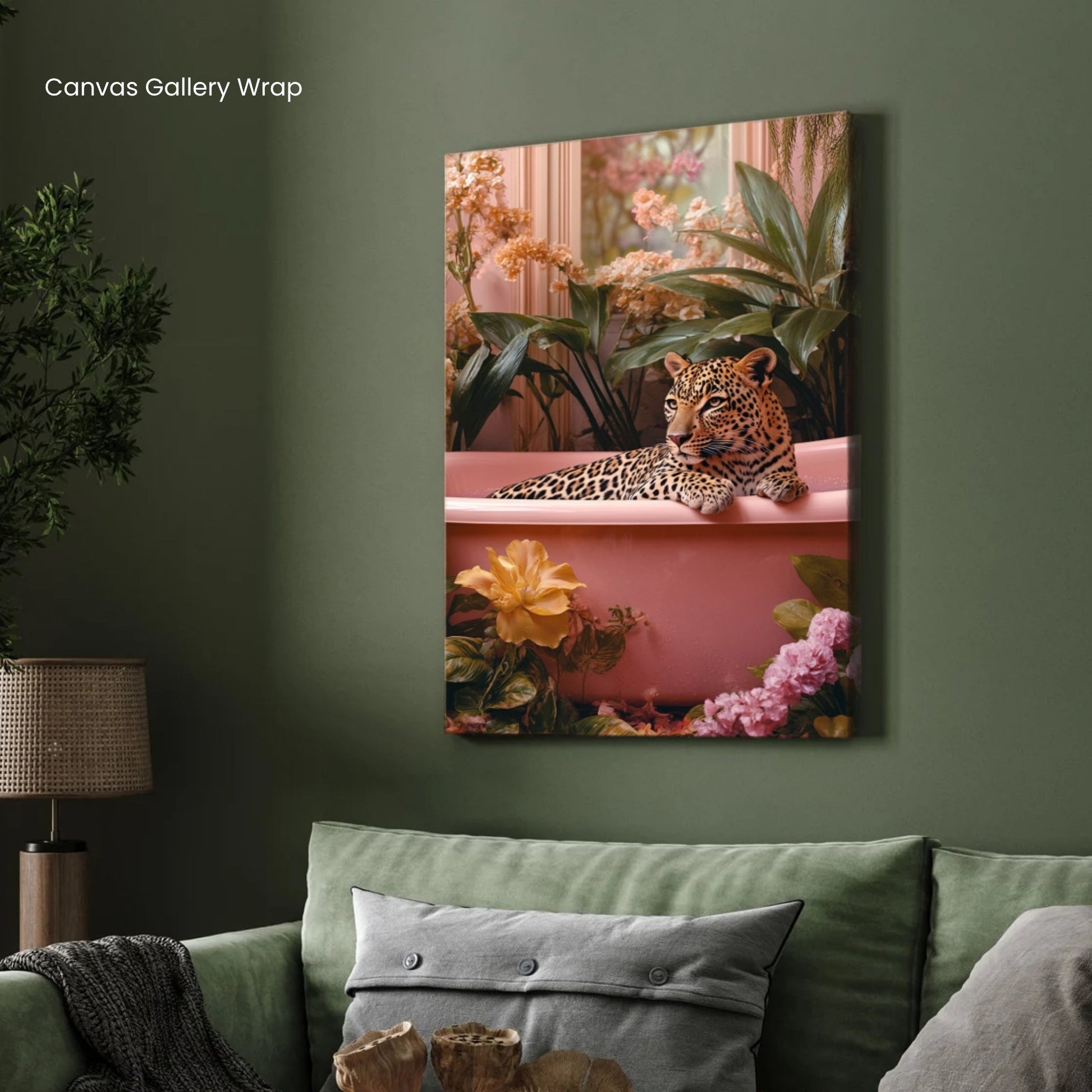 Leopard Luxe – Wild Elegance Wall Art Print 2 : 3 Vertical Premium Wall Art Canvas by MeriDeewar