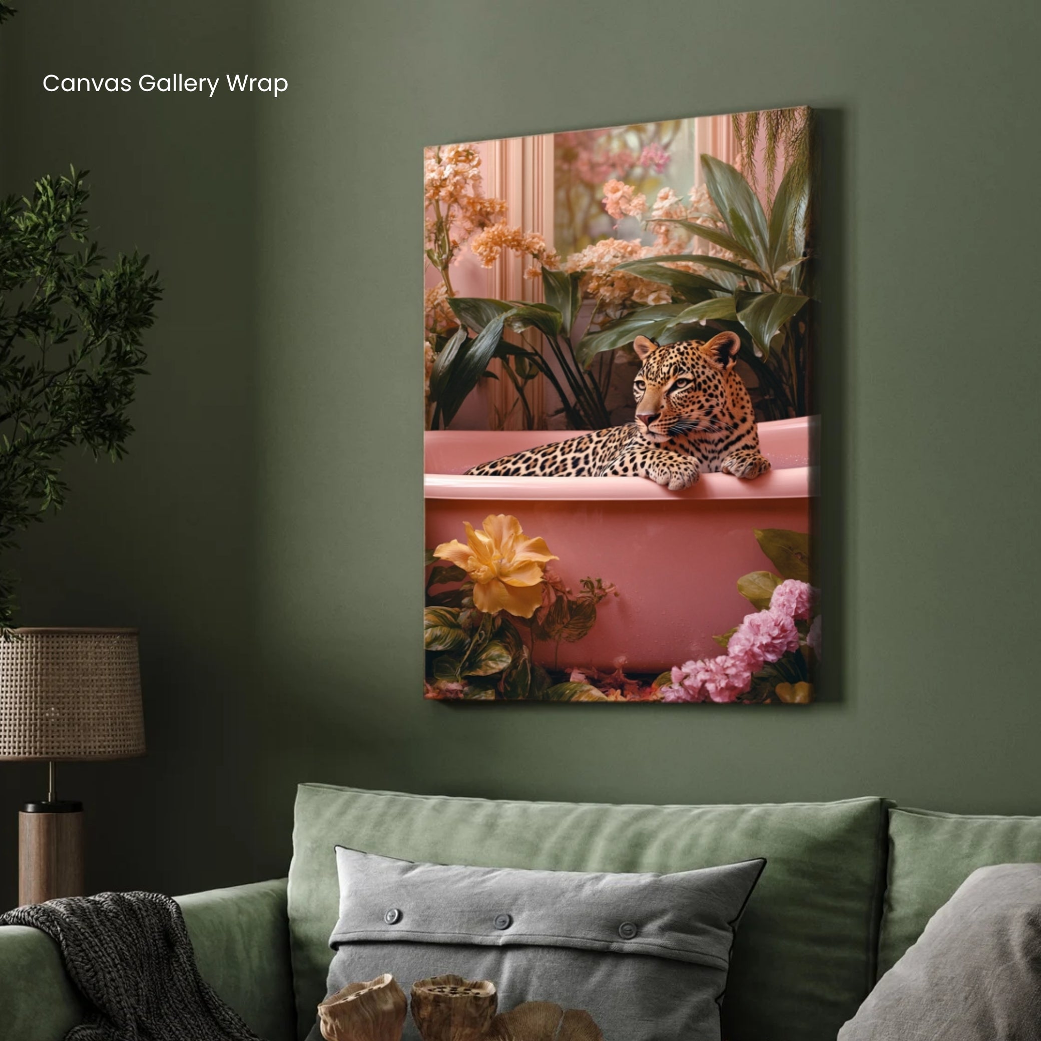 Leopard Luxe – Wild Elegance Wall Art Print 2 : 3 Vertical Premium Wall Art Canvas by MeriDeewar