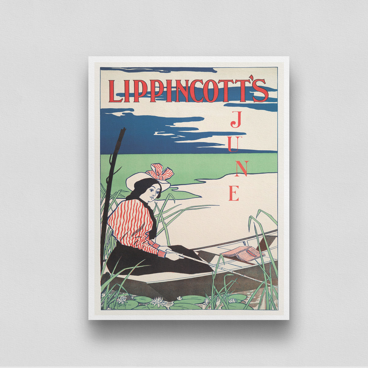 Lippincott's June by William Carqueville 3 : 4 Vertical New Premium Wall Art Canvas by MeriDeewar