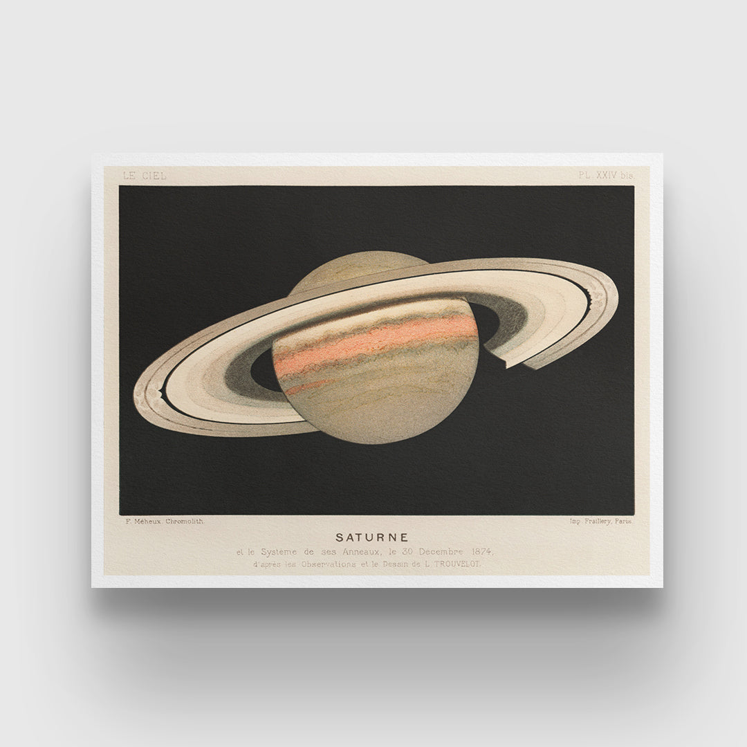 Lithograph Saturne 3 : 4 Horizontal New Premium Wall Art Canvas by MeriDeewar