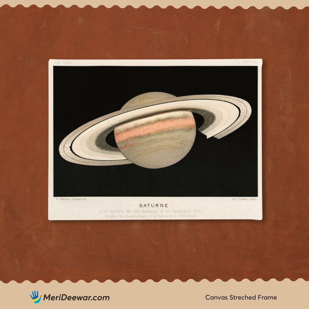 Lithograph Saturne 3 : 4 Horizontal New Premium Wall Art Canvas by MeriDeewar