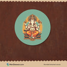 Lord Ganesh Circular Canvas Frame Circular Canvas Frame Premium Wall Art Canvas by MeriDeewar