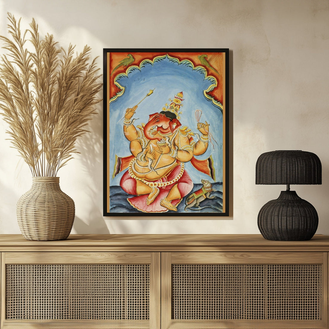Lord Ganesha Masterpiece | Exclusive Wall Decor | MeriDeewar.com 3 : 4 Vertical New Premium Wall Art Canvas by MeriDeewar