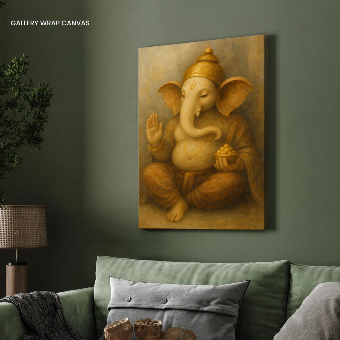 Lord Ganesha Modern Art Premium Wall Art Canvas by MeriDeewar