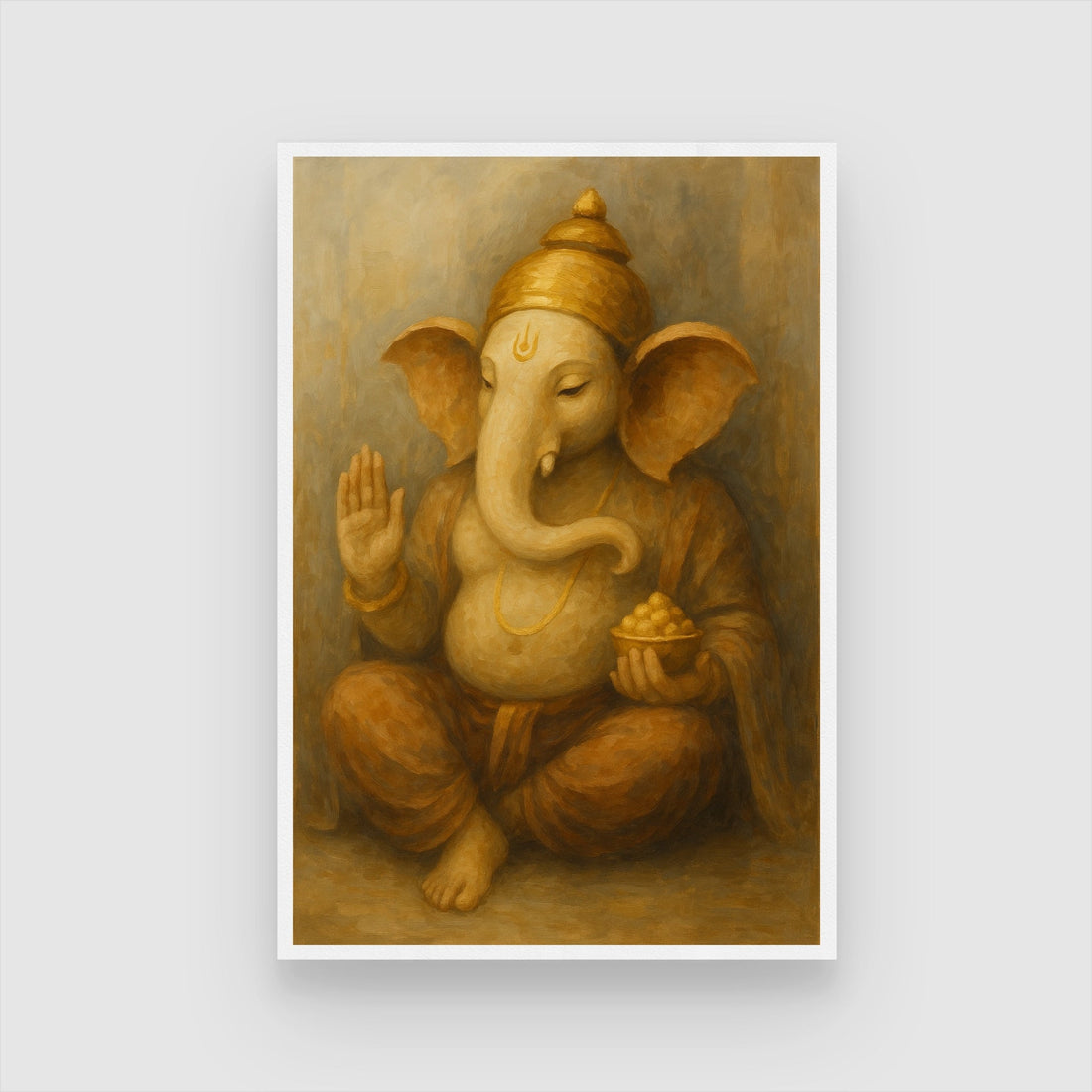 Lord Ganesha Modern Art Premium Wall Art Canvas by MeriDeewar