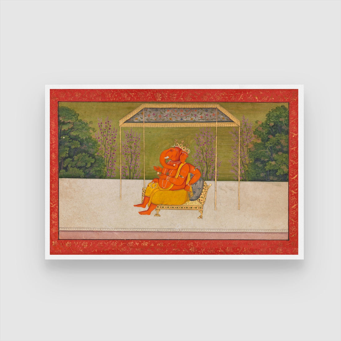 Lord Ganesha Traditional Art | MeriDeewar.com Wall Painting 2 : 3 Horizontal Premium Wall Art Canvas by MeriDeewar