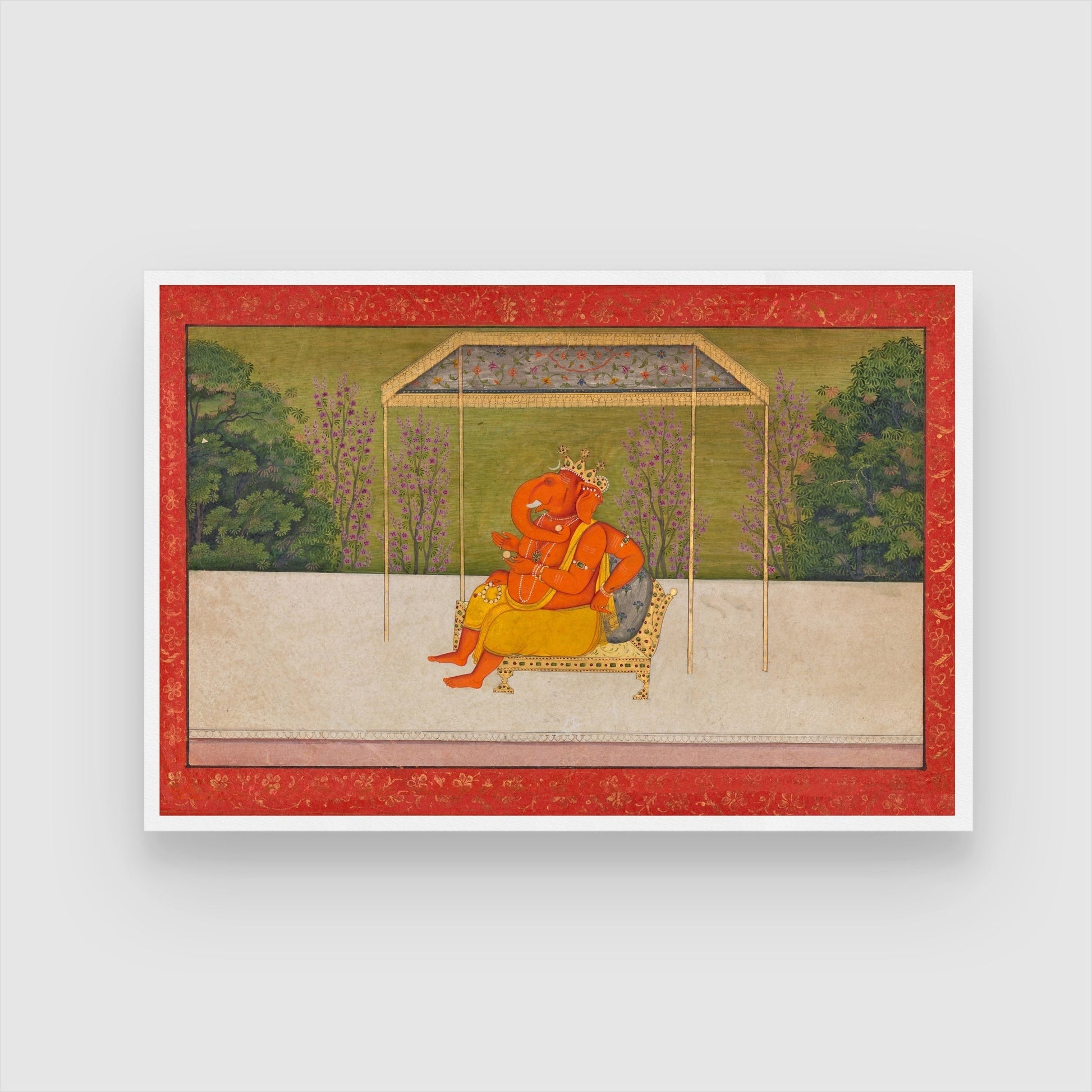 Lord Ganesha Traditional Art | MeriDeewar.com Wall Painting 2 : 3 Horizontal Premium Wall Art Canvas by MeriDeewar