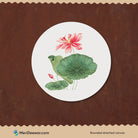 Lotus Flower Circular Canvas Frame Circular Canvas Frame Premium Wall Art Canvas by MeriDeewar