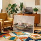 Lotus in an Urli | Expressive Lotus Still Life Art 3 : 2 Horizontal Premium Wall Art Canvas by MeriDeewar
