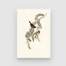 Love Birds Oil Painting – Romantic Wall Art for Home Décor 2 : 3 Vertical Premium Wall Art Canvas by MeriDeewar