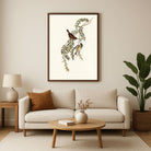 Love Birds Oil Painting – Romantic Wall Art for Home Décor 2 : 3 Vertical Premium Wall Art Canvas by MeriDeewar
