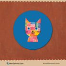 Lovely Kitty Face Painting Circular Canvas Frame Circular Canvas Frame Premium Wall Art Canvas by MeriDeewar