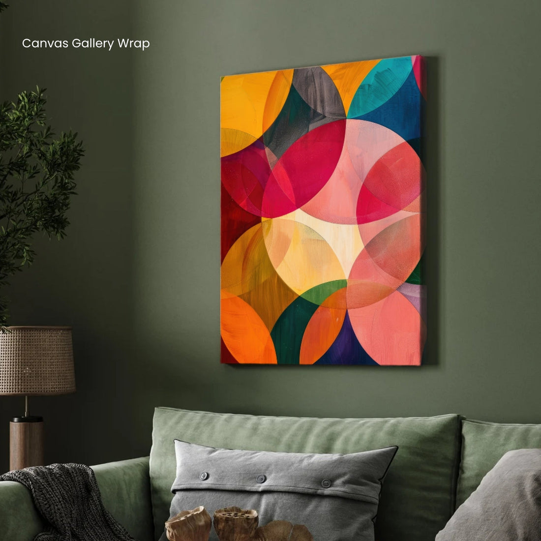 Luminous Balance – Modern Geometric Wall Art for Living Room 2 : 3 Vertical Premium Wall Art Canvas by MeriDeewar
