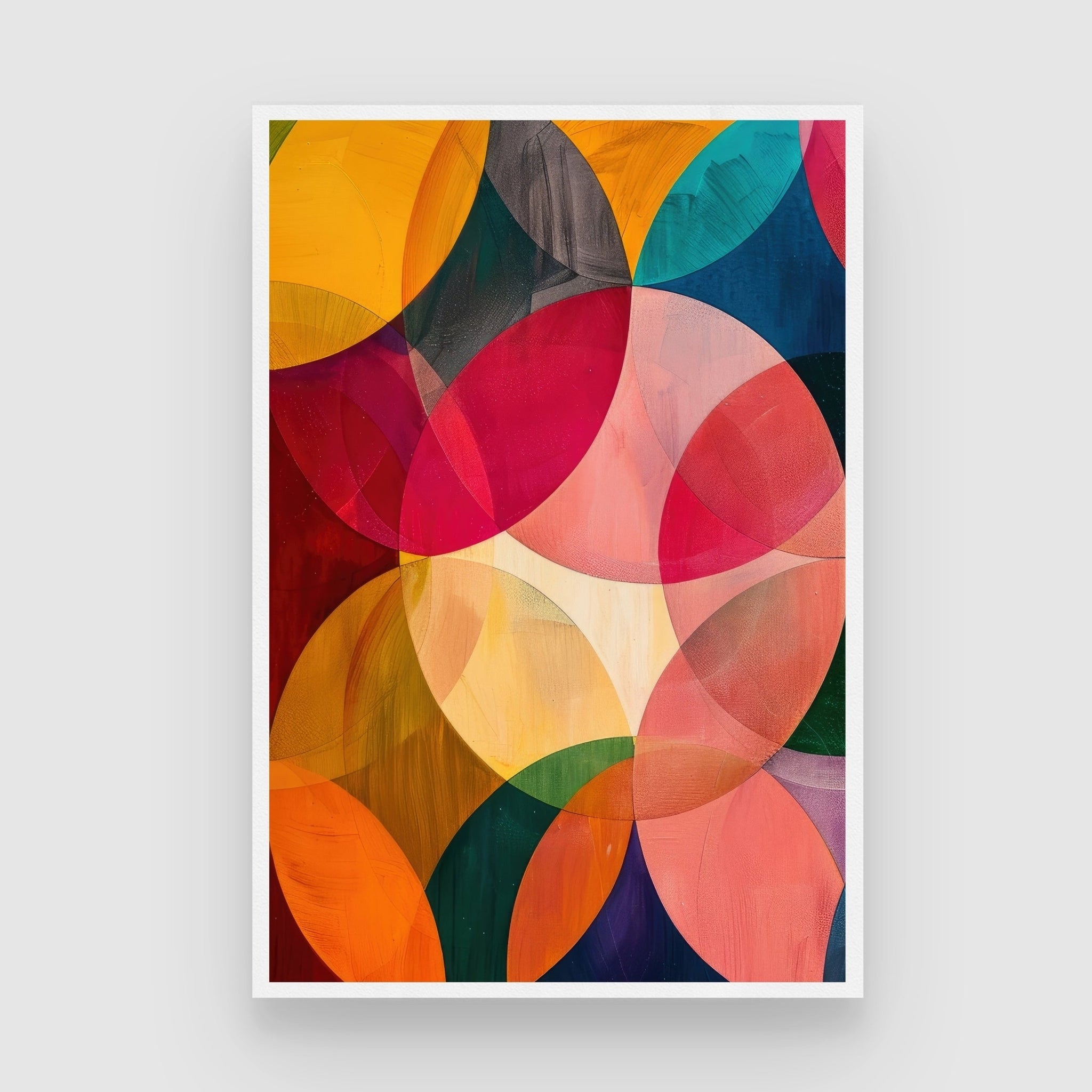 Luminous Balance – Modern Geometric Wall Art for Living Room 2 : 3 Vertical Premium Wall Art Canvas by MeriDeewar