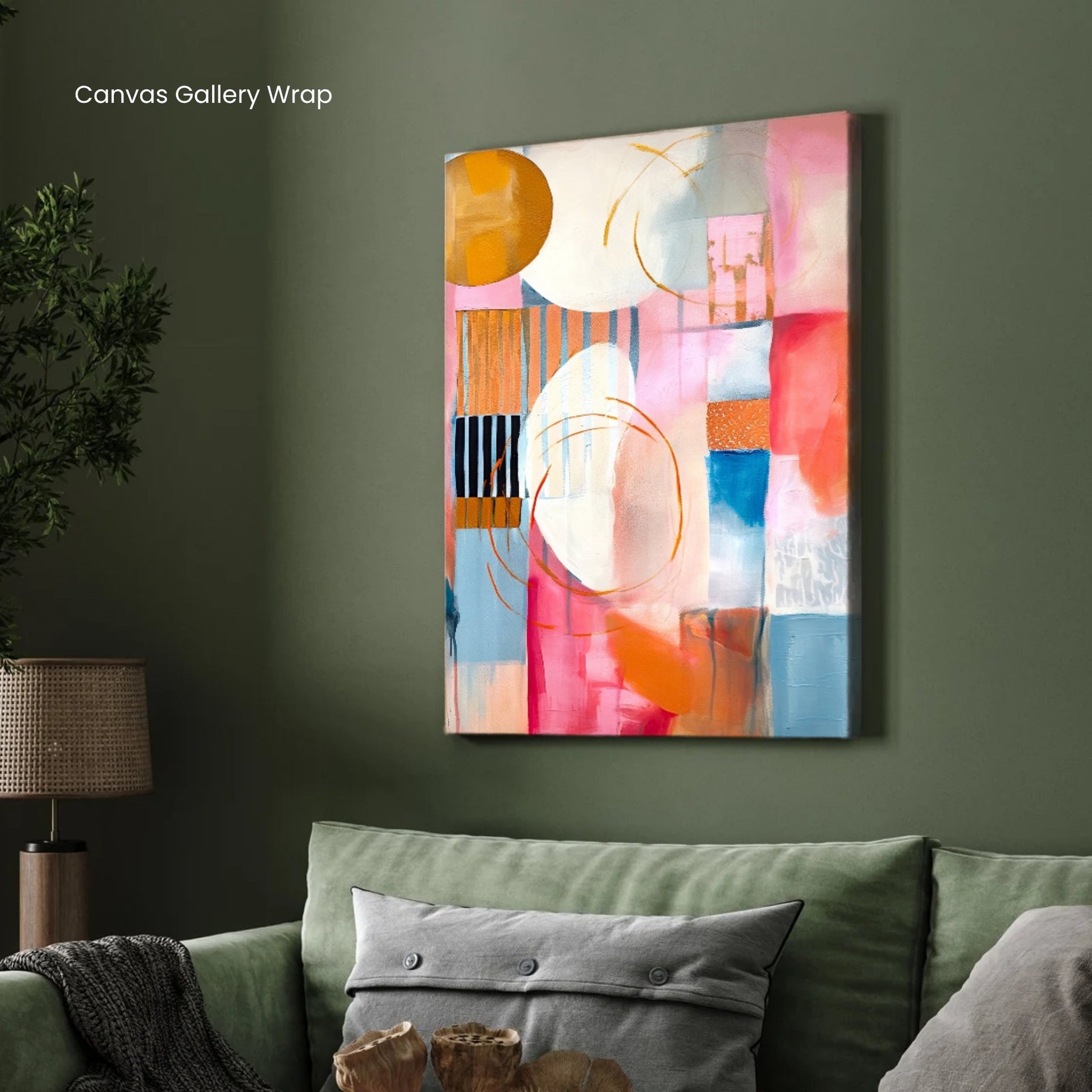Luminous Geometry – Modern Abstract Wall Art Canvas | Colourful Wall Décor India 2 : 3 Vertical Premium Wall Art Canvas by MeriDeewar