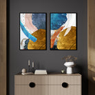 Luxury Gold Foil Abstract Wall Art Painting for Home Decor Walls Premium Wall Art Canvas by MeriDeewar