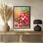 Lychee Abstract Art Canvas - Vibrant Modern Wall Decor 3 : 4 Vertical New Premium Wall Art Canvas by MeriDeewar