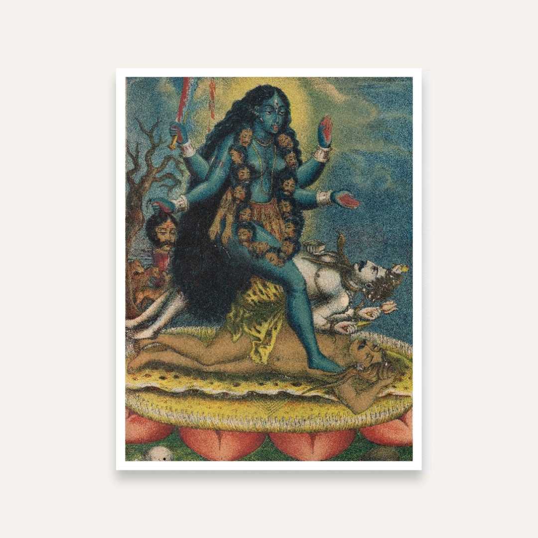 Maa Kali Painting for Home | Spiritual Wall Art for Pooja Room | Giclée Fine Art Print 4 :5 Vertical Premium Wall Art Canvas by MeriDeewar