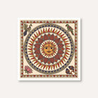 "Madhubani Celestial Sun" Traditional Indian Folk Art Giclée Print | Fine Art Wall Art 1 : 1 Square Premium Wall Art Canvas by MeriDeewar