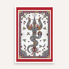 "Madhubani Divine Trishul" Traditional Indian Folk Art Giclée Print | Fine Art Wall Art 2 : 3 Vertical Premium Wall Art Canvas by MeriDeewar