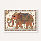 "Madhubani Royal Elephant" Traditional Indian Folk Art Giclée Print | Fine Art Wall Art 3 : 2 Horizontal Premium Wall Art Canvas by MeriDeewar