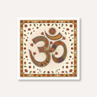 "Madhubani Sacred Om" Traditional Indian Folk Art Giclée Print | Fine Art Wall Art 1 : 1 Square Premium Wall Art Canvas by MeriDeewar