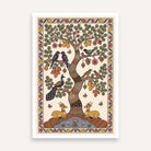 "Madhubani Tree of Life" Traditional Indian Folk Art Giclée Print | Fine Art Wall Art 2 : 3 Vertical Premium Wall Art Canvas by MeriDeewar