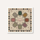 "Madhubani Turtles" Traditional Indian Folk Art Giclée Print | Fine Art Wall Art 1 : 1 Square Premium Wall Art Canvas by MeriDeewar
