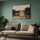 Madras Water Pavilion Oil Painting | Horizontal Framed Print 4 : 3 Horizontal Premium Wall Art Canvas by MeriDeewar