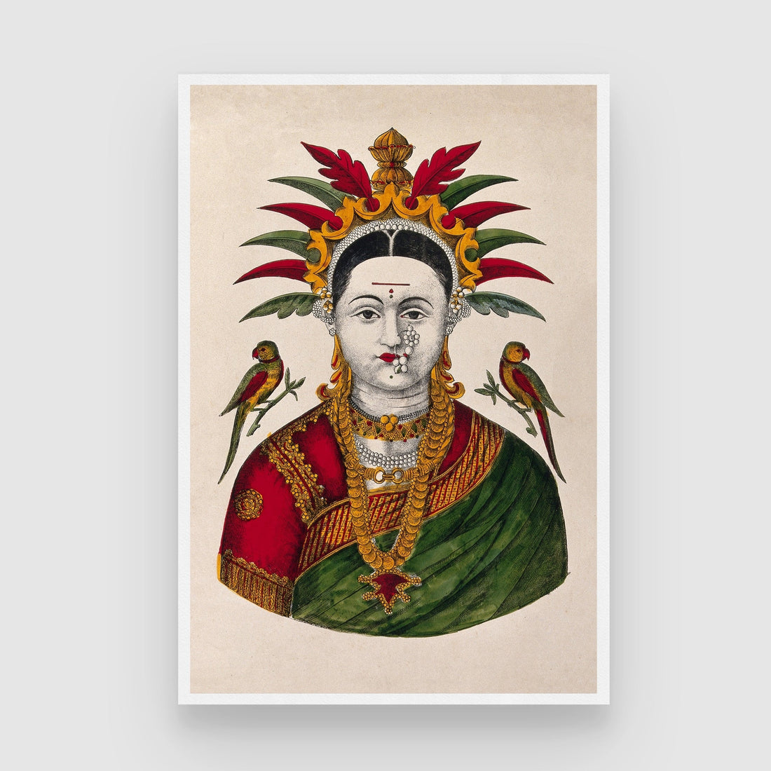 Mahalakshmi Painting 2 : 3 Vertical Premium Wall Art Canvas by MeriDeewar