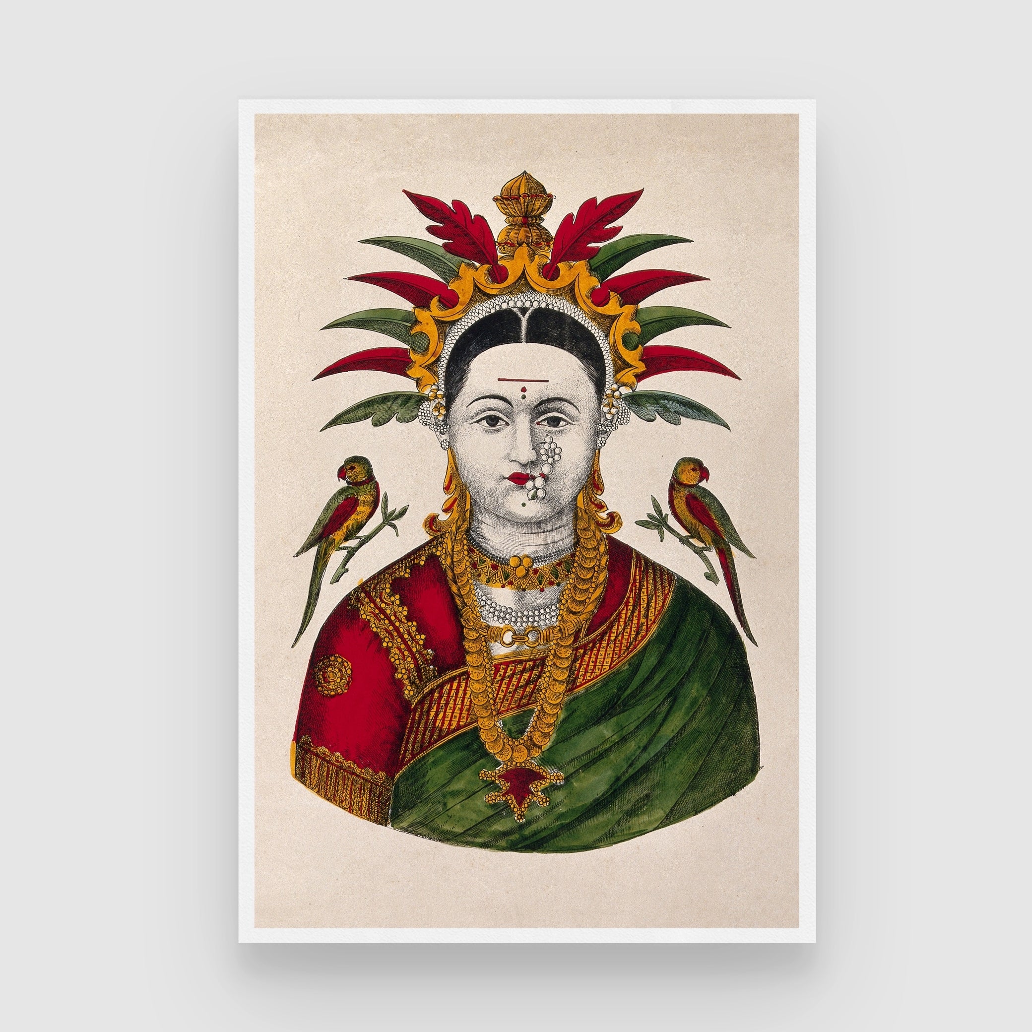 Mahalakshmi Painting 2 : 3 Vertical Premium Wall Art Canvas by MeriDeewar