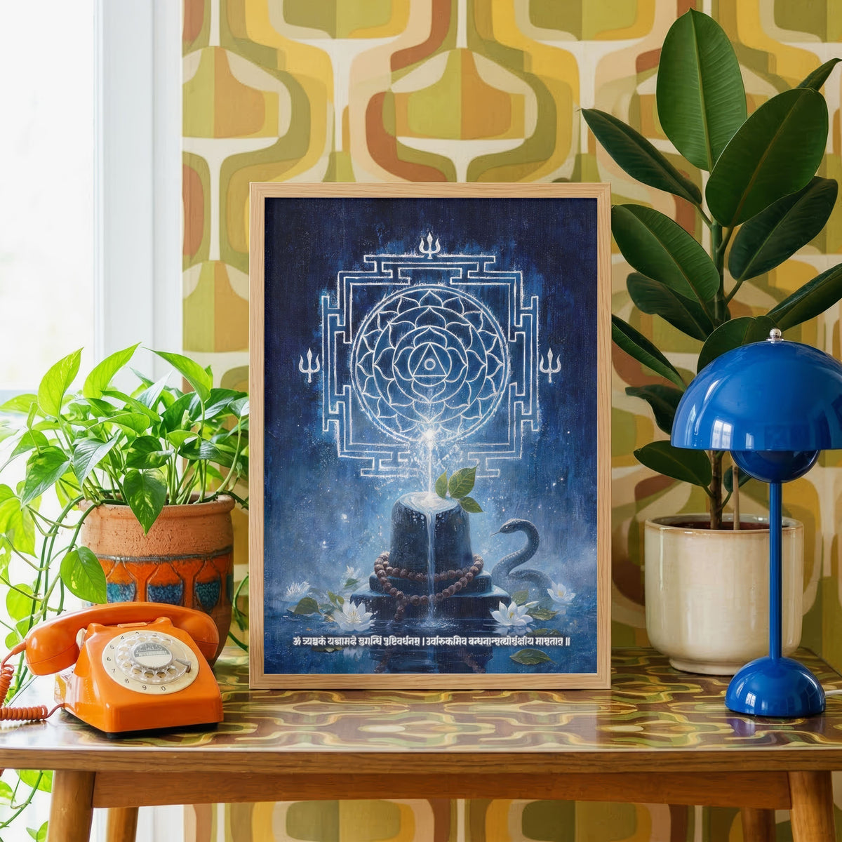 Mahamrityunjaya Yantra | Yantra Wall Art 3 : 4 Vertical Premium Wall Art Canvas by MeriDeewar