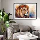 Majestic Lion – Regal Wall Art Canvas Painting 2 : 3 Horizontal Premium Wall Art Canvas by MeriDeewar
