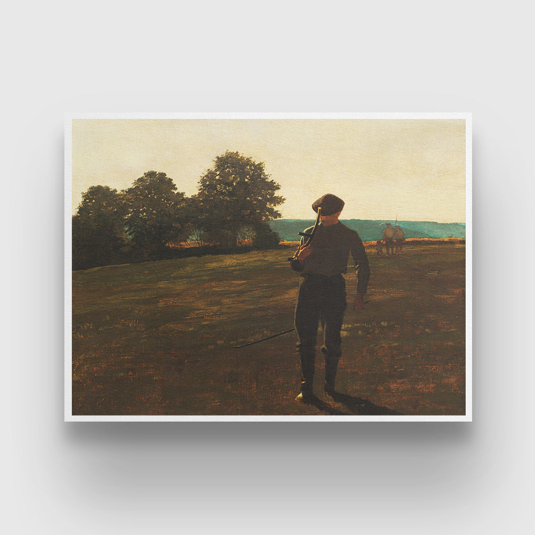 Man with a Scythe by Winslow Homer 3 : 4 Horizontal New Premium Wall Art Canvas by MeriDeewar