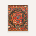 Mandala Spiritual Painting for Living Room | Hevajra Tibetan Thangka Wall Art | Giclée Print 3 : 4 Vertical Premium Wall Art Canvas by MeriDeewar