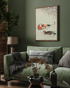 Mandarin ducks Poster by Ohara Koson 3 : 4 Vertical New Premium Wall Art Canvas by MeriDeewar