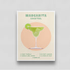Margarita Cocktail Poster 3 : 4 Vertical New Premium Wall Art Canvas by MeriDeewar